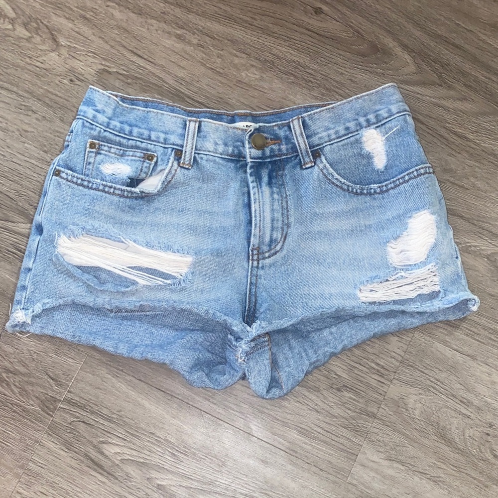 Billabong Light Blue Distressed Jean Shorts